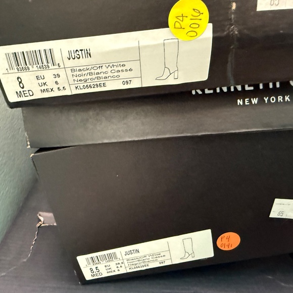 Kenneth Cole new york Justin block-heel tall snake print boots size 8m and 8.5m - Picture 4 of 8